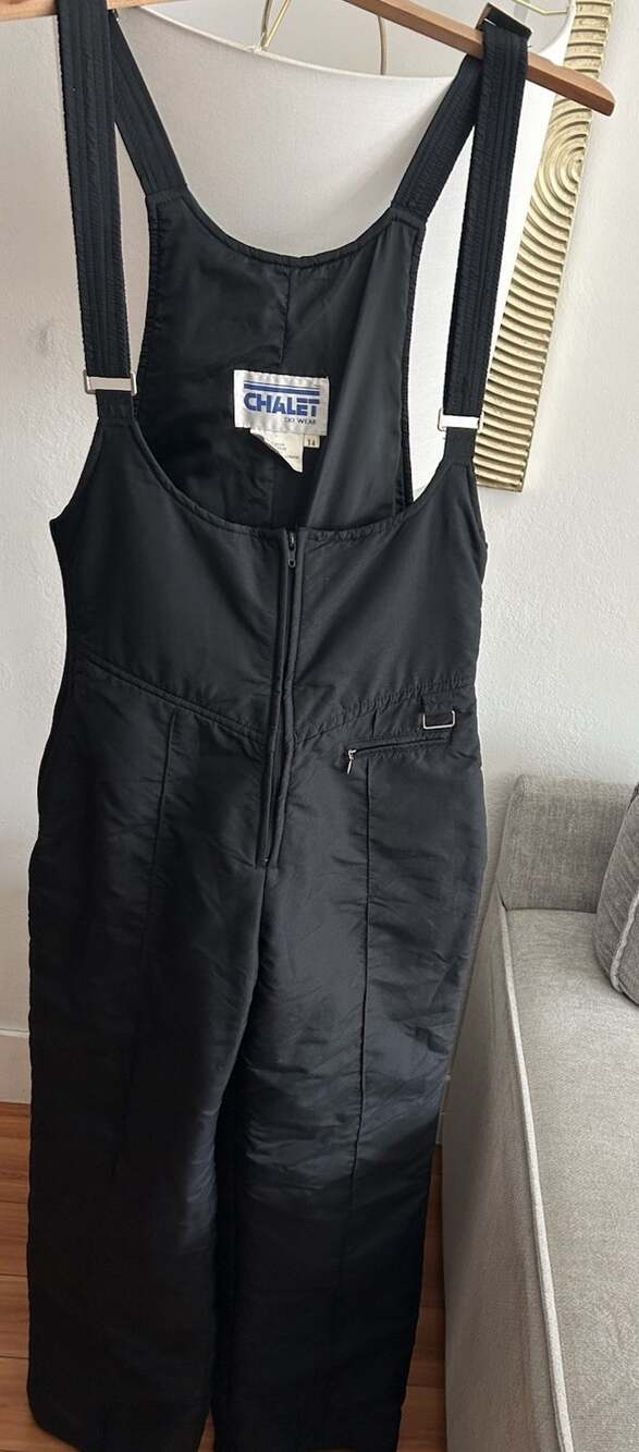 Vintage Chalet Ski Bibs Overalls Insulated Snow Pants Size 14
